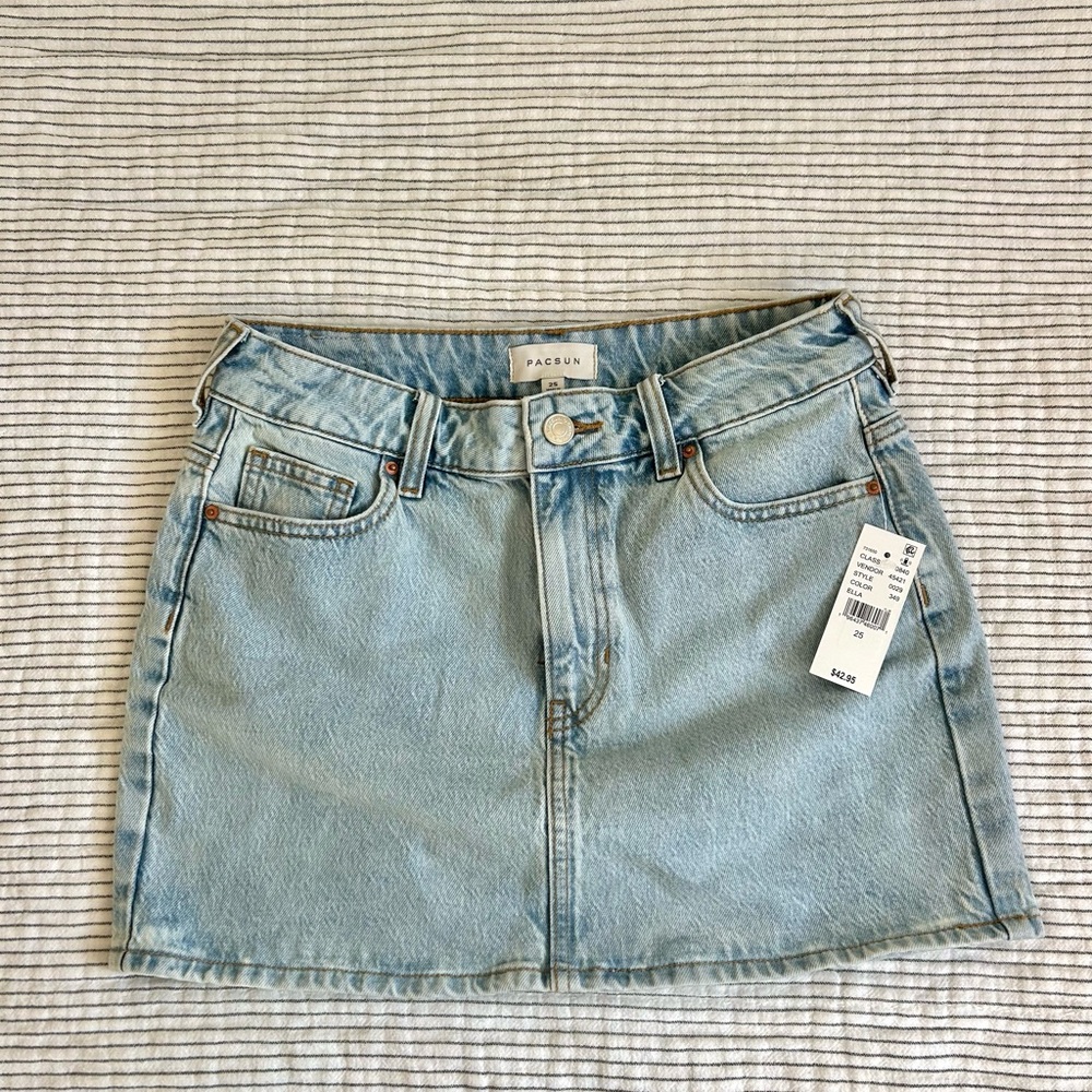 Pacsun Bella Light Indigo Denim Skirt
